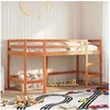 Image de Lit mezzanine enfants avec échelle 90x190 cm bois de pin massif, lit mezzanine, lit mezzanine avec échelle 852399