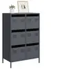 Image de Buffet haut anthracite 68x39x101,5 cm acier