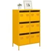 Image de Buffet haut jaune moutarde 68x39x101,5 cm acier 851223