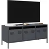 Image de Meuble TV anthracite 101,5x39x43,5 cm acier laminé à froid, support TV, buffet TV, armoire hifi, banc TV, armoire en 851228
