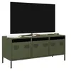 Image de Meuble TV vert olive 101,5x39x43,5 cm acier laminé à froid, support TV, buffet TV, armoire hifi, banc TV, armoire en 851230