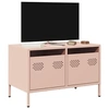 Image de Meuble TV rose 68x39x43,5 cm acier laminé à froid, support TV, buffet TV, armoire hifi, banc TV, armoire en métal, 851233
