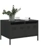 Image de Meuble TV noir 68x50x43,5 cm acier laminé à froid, support TV, buffet TV, armoire hifi, banc TV, armoire en métal, 851238