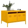 Image de Meuble TV jaune moutarde 68x50x43,5 cm acier laminé à froid