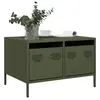 Image de Meuble TV vert olive 68x50x43,5 cm acier laminé à froid, support TV, buffet TV, armoire hifi, banc TV, armoire en 851242
