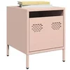 Image de Tables de chevet 2 pcs rose 35x39x43,5 cm acier, armoire, armoire latérale, support de téléphone, table de chevet 851247