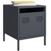 Image de Tables de chevet 2 pcs anthracite 35x39x43,5 cm acier, armoire, armoire latérale, support de téléphone, table de 851249