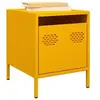 Image de Tables de chevet 2 pcs jaune moutarde 35x39x43,5 cm acier, armoire, armoire latérale, support de téléphone, table de 851251