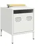 Image de Tables de chevet 2 pcs blanc 35x39x43,5 cm acier