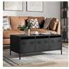 Image de Table basse noir 101,5x50x43,5 cm acier laminé à froid 851268