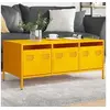 Image de Table basse jaune moutarde 101,5x50x43,5cm acier laminé à froid 851271