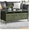 Image de Table basse vert olive 101,5x50x43,5 cm acier laminé à froid 851272