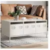 Image de Table basse blanc 101,5x50x43,5 cm acier laminé à froid 851273