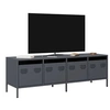 Image de Meuble TV anthracite 135x39x43,5 cm acier laminé à froid