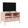 Image de Meuble TV rose 68x39x43,5 cm acier laminé à froid 851317