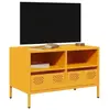 Image de Meuble TV jaune moutarde 68x39x43,5 cm acier laminé à froid