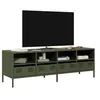 Image de Meuble TV vert olive 135x39x43,5 cm acier laminé à froid, support TV, buffet TV, armoire hifi, banc TV, armoire en 851332