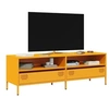 Image de Meuble TV jaune moutarde 135x39x43,5 cm acier laminé à froid 851337