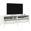 Image de Meuble TV blanc 135x39x43,5 cm acier laminé à froid 851339