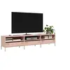 Image de Meuble TV rose 202x39x43,5 cm acier laminé à froid, support TV, buffet TV, armoire hifi, banc TV, armoire en métal, 851347