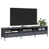 Image de Meuble TV anthracite 202x39x43,5 cm acier laminé à froid, support TV, buffet TV, armoire hifi, banc TV, armoire en 851348
