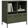 Image de Buffet vert olive 68x39x73,5 cm acier laminé à froid, meuble de rangement, meuble de rangement de cuisine, meuble de 851362