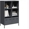 Image de Buffet haut anthracite 68x39x103,5 cm acier