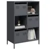 Image de Buffet haut anthracite 68x39x103,5 cm acier, armoire à livres, armoire à livres moderne, étagère à livres, étagère et 851408