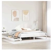 Image de Cadre de lit avec tiroirs blanc 180x200 cm bois de pin massif, sommier, cadre de lit double, cadre de lit en bois 3301443