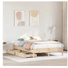 Image de Cadre de lit 140x190 cm bois de pin massif, meuble de chambre à coucher, sommier, lit en bois, lit, lit double, cadre 3301722