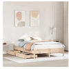 Image de Cadre de lit 135x190 cm Bois de pin massif, meuble de chambre à coucher, sommier, lit en bois, lit, lit double, cadre 3301725