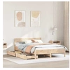 Image de Cadre de lit avec tête de lit 140x190 cm bois de pin massif, meuble de chambre à coucher, sommier, lit en bois, lit, 3301761