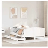 Image de Cadre de lit avec tête de lit blanc 120x190 cm bois pin massif, lit, lit, lit double, meuble de chambre à coucher, 3301801
