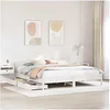 Image de Bedframe zonder matras massief grenenhout wit 200x200 cm3301816