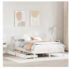 Image de Cadre de lit avec tête de lit blanc 160x200 cm bois pin massif, meuble de chambre à coucher, sommier, lit en bois, 3301861