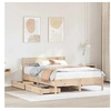 Image de Cadre de lit avec tête de lit 120x190 cm bois de pin massif, meuble de chambre à coucher, sommier, lit en bois, lit, 3301884