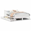 Image de Cadre de lit avec tiroirs blanc 120x190 cm bois pin massif, sommier, cadre de lit double, cadre de lit en bois massif 3301924