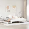 Image de Cadre de lit avec tiroirs blanc 180x200 cm bois de pin massif, sommier, cadre de lit double, cadre de lit en bois 3301955