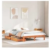 Image de Cadre de lit avec tiroirs sans matelas cire marron 135x190 cm 3301961
