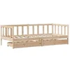 Image de Lit 193.5 x 97.5 x 66 cm en bois de couleur