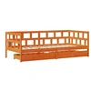 Image de Lit 203.5 x 88 x 68.5 cm en cire sommier a lattes de couleur