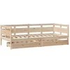 Image de Lit 193.5 x 98 x 66 cm en bois sommier a lattes de couleur