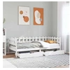 Image de Lit de jour et tiroirs sans matelas blanc 80x200 cm bois massif 3302133