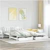 Image de Lit de jour avec gigogne et tiroirs sans matelas blanc 90x190cm 3302224