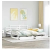 Image de Lit de jour et lit gigogne et tiroirs 80x200 cm bois pin massif, canapé-lit, lit d'invité, lit de jour en bois, lit 3302240