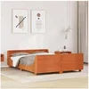 Image de Cadre de lit et tête de lit cire marron 140x200 cm bois de pin, lit, mobilier de chambre à coucher, lit en bois, lit 3302284