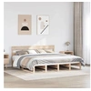 Image de Cadre de lit avec tête de lit 200x200 cm Bois de pin massif, lit, meuble de chambre à coucher, lit en bois, lit 3302306