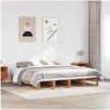Image de Bedframe zonder matras massief grenenhout wasbruin 180x200 cm3302320