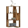 Image de Bibliothèque d'angle à 3 niveaux vieux bois bois d'ingénierie, étagère à livres d'angle, vitrine d'angle, armoire 852598