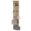 Image de Etagère d'angle murale chêne sonoma bois d'ingénierie, étagère d'angle, étagère suspendue, étagère murale suspendue, 852629